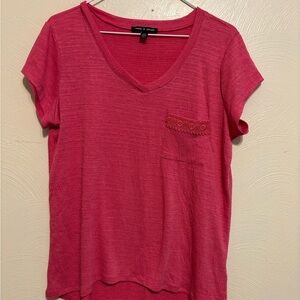 Cable & Gauge Pink Relaxed Short Sleeve Tee